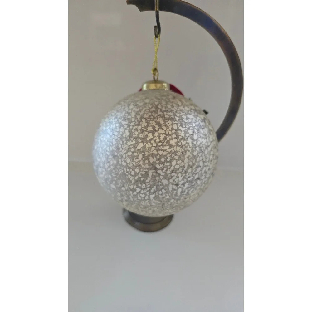 New Kurt Adler Santa Claus Hand Painted Mercury Glass Christmas Ornament